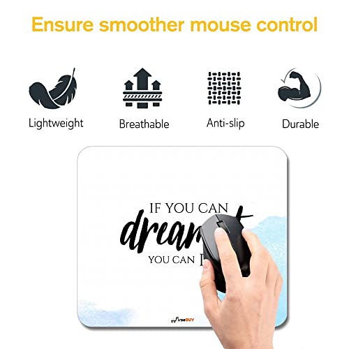 Image of Rectangle Mouse Pad, Anti Slip Rubber If You Can Dream It, You Can Do It Mousepads Desktops Gaming Mouse Mat Customized Designed for Home and Office, 8.6 X 7.08 Inches