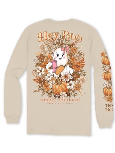 Simply Southern Hey Boo Pumpkin - Adult Long Sleeve