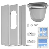 YUESUO Portable AC Window Vent Kit, 5.9'' Window Adapter Tube Connector 3Pcs PVC Window Seal for...