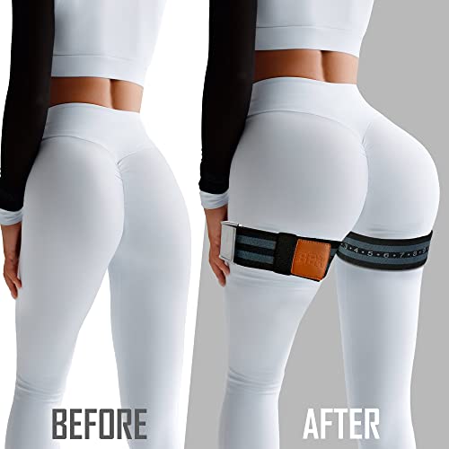 Image of BFR Bands Blood Flow Restriction Bands - 2-Inch Booty Bands for Women Glute, Leg, and Thigh Workout - Occlusion Training Resistance Bands w /Elastic Strap and Buckle - (Set of 2)