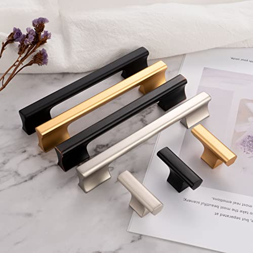 Askano Pack Of 10, Black, T-Bar Kitchen Cabinet Knobs Ak1303 | Modern Cabinet Handles, Solid Hardware For Drawer, Dresser, Bathroom, Vanity, Furniture Door, Cupboard, Bedroom, Size: 2" #TOP4