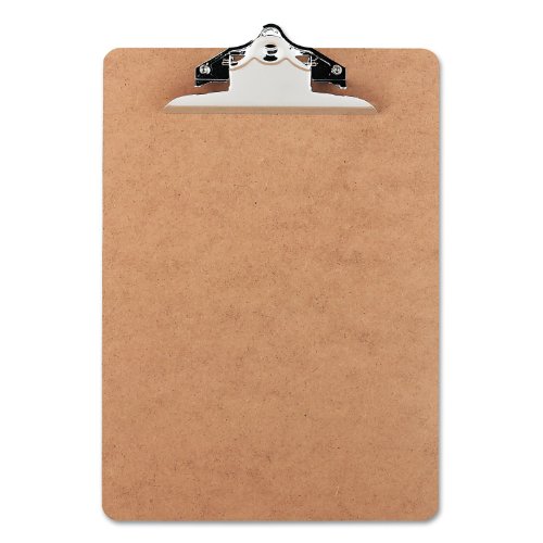 Office Impressions Hardboard Clipboard, 1-1/4 Inch Capacity, Holds 8-1/2 x 11, Brown (82090)