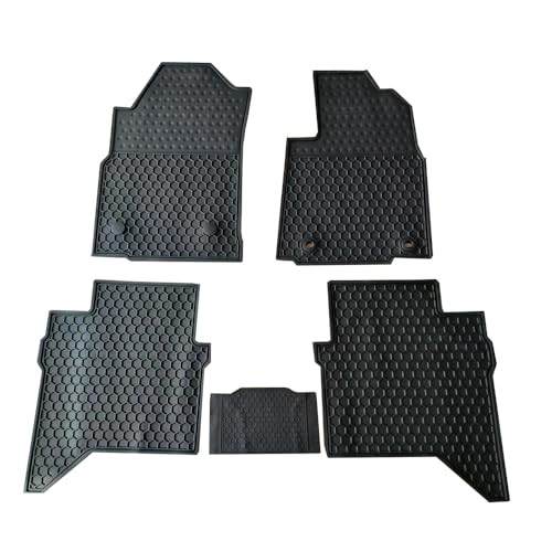 Lwope トヨタ ハイラックス GUN125 フロアマット 後期 AT車用 2020年8月～現行 カーマット 1列目用&2列目用 柔らかい ラテックス素材 高い耐寒性 滑り止め 汚れ防止 防水 防塵 車種専用設計 取付簡単 保護パーツ カー用品 5枚セット