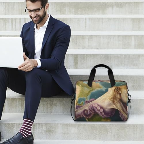 Bolsa para portátil con estampado de mapa de pulpo miniatura 3