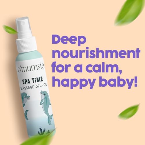 Image of o'Mumsie - curated for Devoted Mamas Spa Time Baby Massage Oil-Gel,with Sesame,Almond & Jojoba Oil - 100Ml