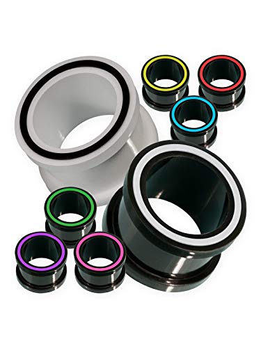 Fly Style 1 Stück Silikon Tunnel Plug Ohr - Flexibel und Bequem Flesh Tunnel - Ohrtunnel Piercing Schmuck, Grösse:12 mm, Farbwahl:weiss
