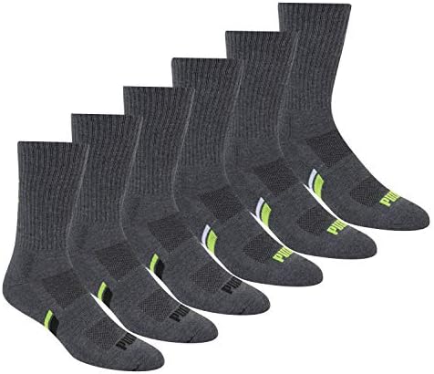 PUMA Men's 6 Pack Crew Socks