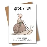 Divertente biglietto di compleanno per lei – Giddy Up Full Speed into Another Year