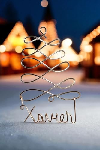 Personalized Christmas Ornament Gold Tree Any Name Designed up to 9 Letters, Gift Name Tag, Custom Name Tree Ornament, Personalized Holiday Ornament