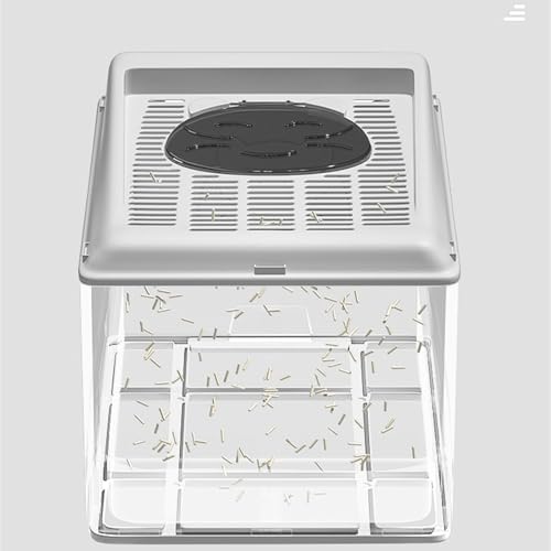 Caja de arena para gatos plástica grande con pala gris miniatura 4