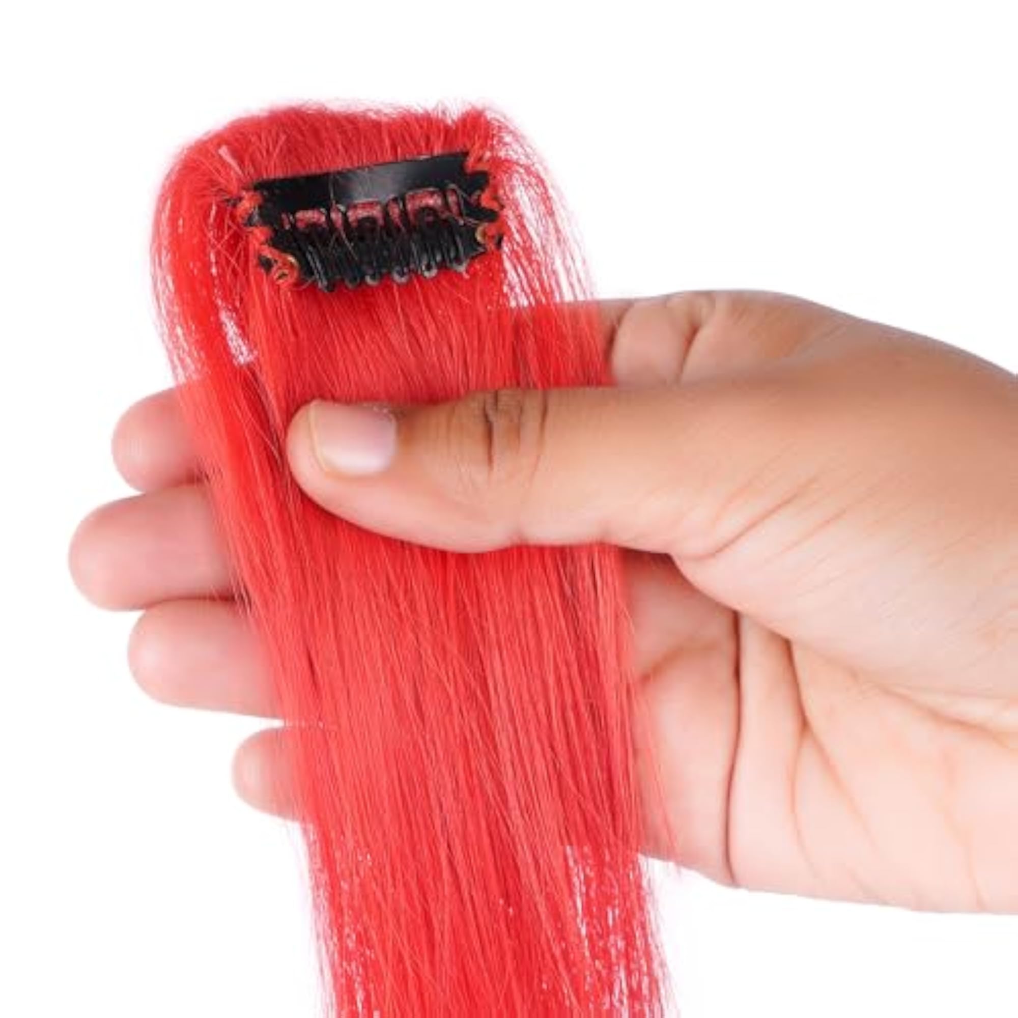 Human Hair Extensions in Red Color