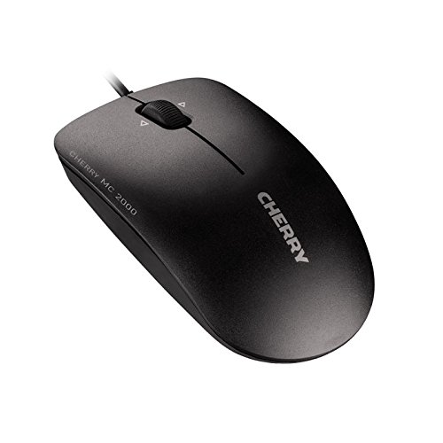 Cherry Mc 2000 - Optical Mouse - Corded - Tilt-Wheel Technology - Symmetrical Design – Black #TOP2