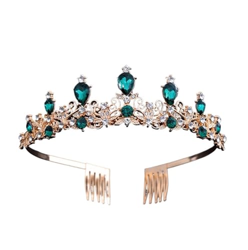 Peineta con corona de cristal multicolor para bodas y fiestas de mujer