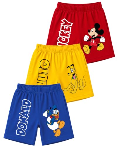 Image of Kuchipoo Disney Boys Regular Fit Cotton Shorts - Pack of 3