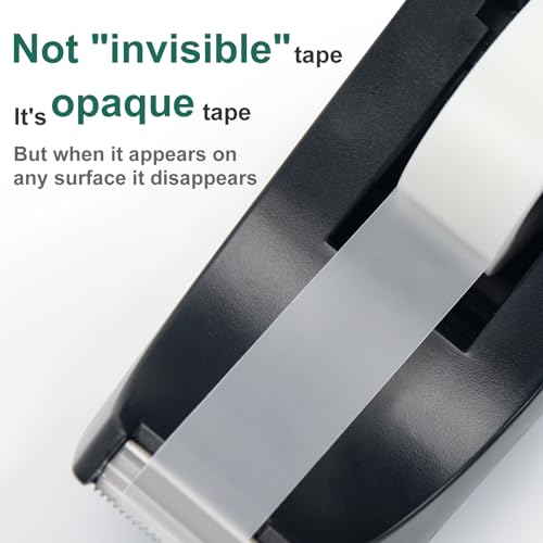 Image of OWLKELA 12 Rolls Matte Adhesive Tape, 0.7 inch x 1000 inch | Foggy Translucent, Invisible Tape, Compatible with Standard Tape Dispenser, Office, Ideal for Home & School