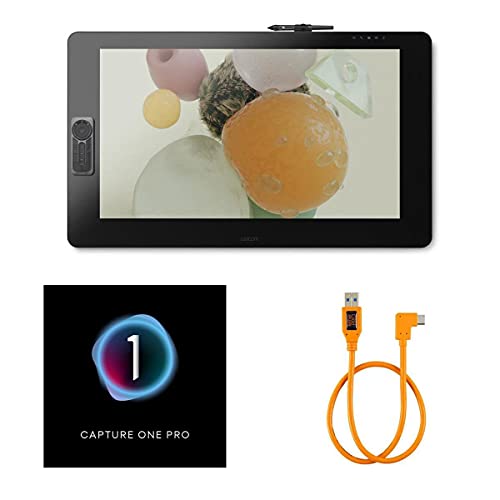 Wacom Cintiq Pro 32" 4K Ultra HD IPS Creative Pen and Touch Display Bundle with Capture One Pro Photo Editing Software, USB 3.0 Type A to USB-C Cable
