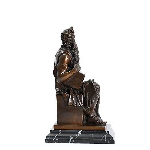 Bronze Moses With Ten Commandments Statue Sculpture By Michelangelo Replica Vintage Collectible Figurine Art, 11.6 Inch #TOP5