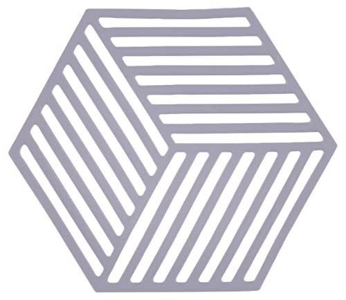 Zone Denmark Hexagon Topfuntersetzer Hitzebeständig, Silikon Untersetzer, Praktische und Dekorative Topf-Untersetzer, Spülmaschinenfest, 16 x 14 cm, Lavender