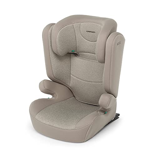 Foppapedretti Seggiolino Auto Time I-Size, per bambini da 100 a 150 cm di altezza, 3-12 anni, conforme ECE R129, Fissaggio Dualfix (Isofix e non), Safe Body Protection, Comfort Kid Pad, Sand
