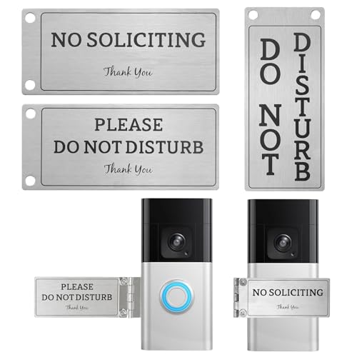 Metal Doorbell Cover No Soliciting Sign Universal Fitting Doorbell Cover Prevents the Doorbell From Ringing While Napping or at Work