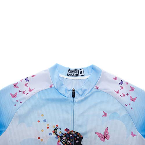 Image of Cycling Jerseys Women Bike Shirts Short Sleeve Bicycle Clothes Breathable Stretch Labric Bicycle Uniforms