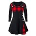 Produktbild Groß Größe Kariert Kleider 5XL Rot 958963 (Weihnachtskleid midikleider kleid spitzenkleid cocktailkleid winterkleid blusenkleid partykleid abendkleid Audrey Hepburn pulloverkleid skaterkleid Brautju)