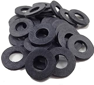 TERF® M8 Black Rubber Flat Washer M8 / 8mm ID (Hole) x 17mm OD x 1.6mm Thickness Flat Rubber Washers - Pack of 20