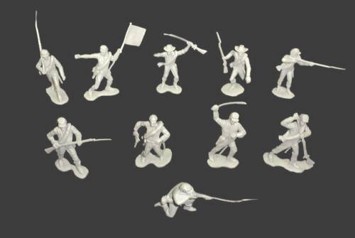 Classic Toy Soldiers/ Marx Civil War Confederates 22 figures in 10 poses