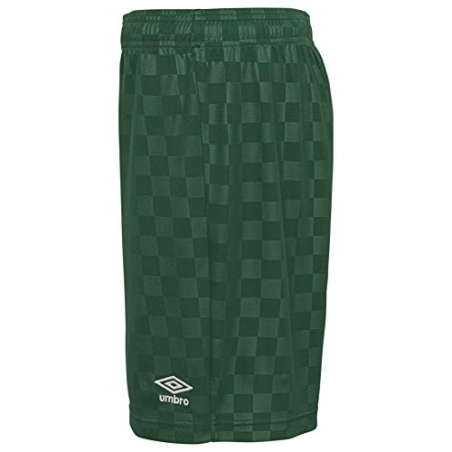 Umbro Men Checkered Short, Forest Green, Large #TOP1