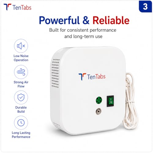 Image of TenTabs Nebulizer Machine for Adults & Kids | Ultra Compact & Low Noise Compressor Nebulizer with Adult & Child Masks