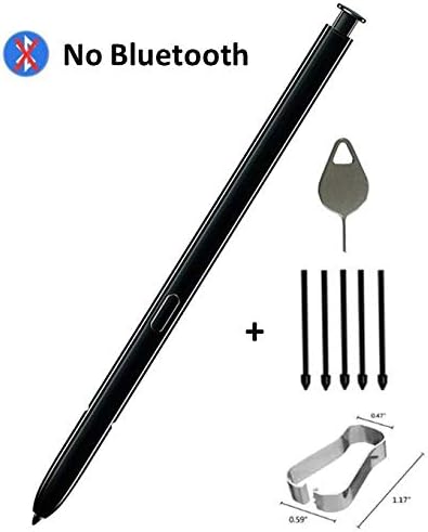 Galaxy Note 10 Pen Replacement (Without Bluetooth) Stylus Touch S Pen for Galaxy Note 10 Note10 Plus Note 10+ 5G Stylus Touch S Pen +Tips/Nibs+Eject Pin (Black)