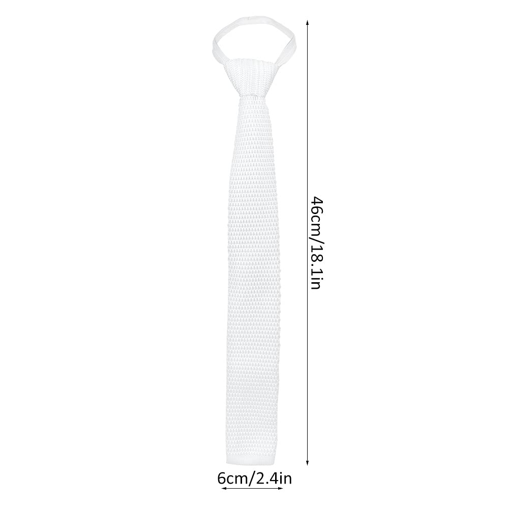 Cryfokt Weiße Polyester-Reitkrawatte, Exquisites Ritter-Reitzubehör für Männer und Frauen, 45,7 X 6,1 X 2,5 Cm