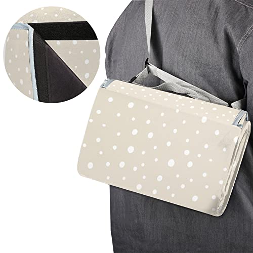 Bardic Cobertor de piquenique tapete de praia com pontos salpicados, suporte impermeável dobrável po