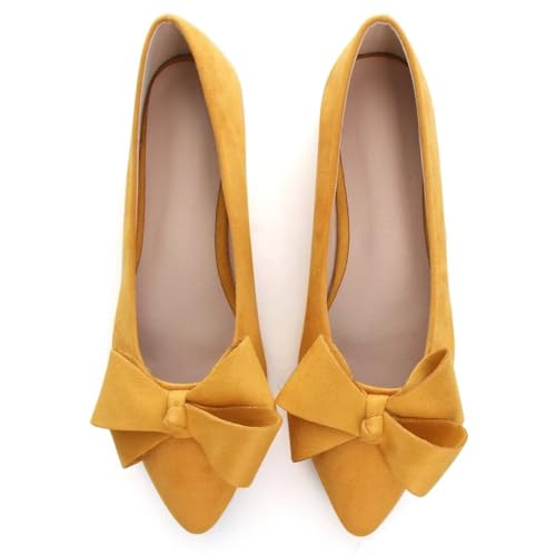 Image of Stunner Womens Flats Fashion Pointed Toe Bowknot Ballet Flats Cute Slip On Dress Flats Comfortable Party Wedding Flats2