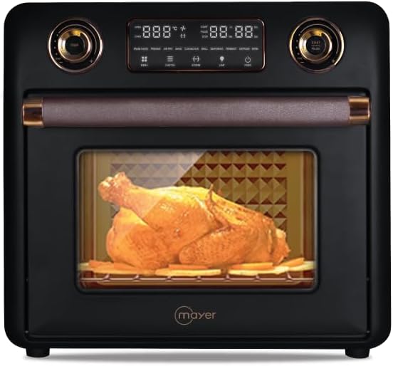 Mayer 40L Digital Oven with Air Fryer Function front view with digital display