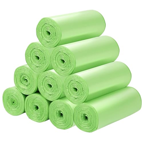 KEAIDUO - 200 bolsas de basura orgánicas de 10 l, bolsas de basura orgánicas, compostables, resistentes a desgarros, bolsas ecológicas para cocina, oficina, salón (45 x 50 cm)