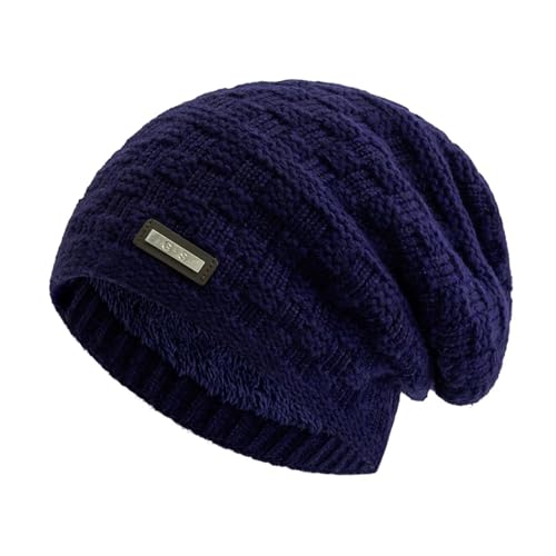 Gorro con forro de piel de felpa y tejido de invierno para máxima suavidad y calor