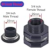 Amazon.com : Qitdathn 2 PCS Rain Barrel Bulkhead Fitting kit with Plugs ...