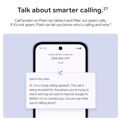 Image of Google Pixel 9a, 128GB + 8GB RAM, Peony - Unlocked