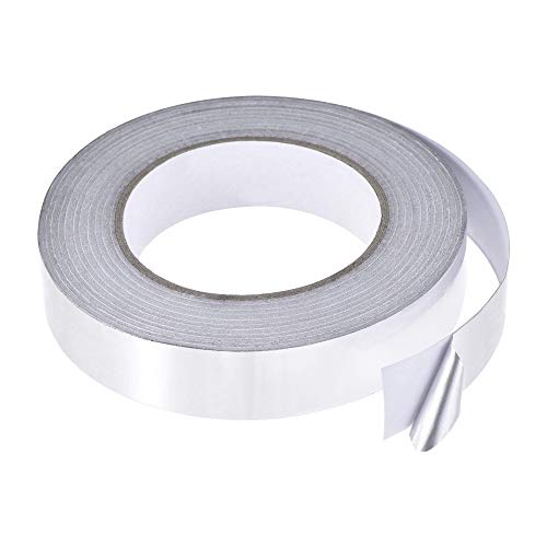 Image of uxcell Aluminum Foil Tape, 25mmx50m Self-adhesive Waterproof High Temperature Sealing Tapes for HVAC Duct Pipe Insulation