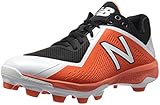 New Balance Men's 4040 V4 TPU Molded Baseball Shoe, Black/Orange, 16 D US