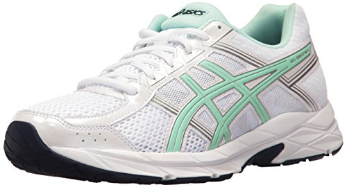 ASICS Women's Gel-Contend 4 Running Shoe, White/Bay/Silver, 12 M US
