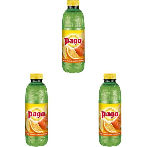 Zumos Pago - Bebida de frutas Naranja, Zanahoria y Limón a partir de Zumo de frutas 750ml Clásicos (Paquete de 3)