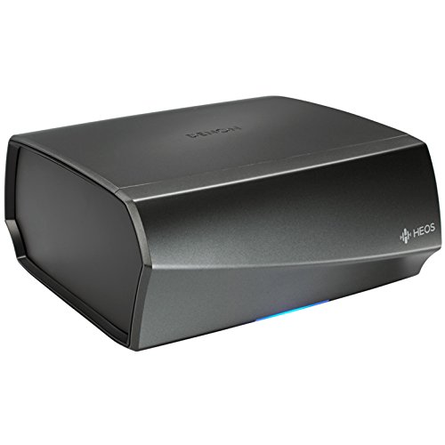 Denon HEOS Link Wireless Pre-Amplifier For Multi-Room Audio - Series 2 (New Version), Amazon Alexa Compatibility, Powered Subwoofer Connection, Black with Silver, 2.91 x 6.14 x 5.83