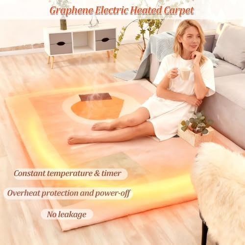 Calefactor Eléctrico Alfombra Grapheno Ajustable 110V miniatura 3