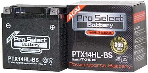 Amazon Pro Select Battery プロセレクトバッテリー Ptx14hl Bs Ytx14l Bs 04a 04b 04c 00互換 ハーレー車専用 液入充電済mfバッテリー 安心信頼1年保証付き 長持ち バイクバッテリー すぐ使えるメンテナンスフリー 車