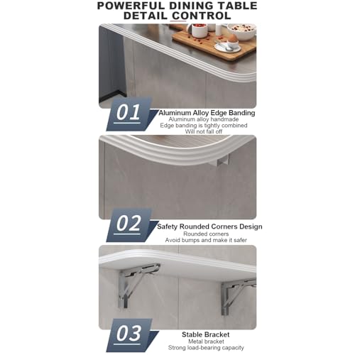 Table de travail pliable robuste et murale pour gagner de la place