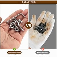 Moqinai 660 Stück M5 Schrauben Set, Edelstahl Linsenkopfschrauben mit Innensechskant Muttern Set, metrisches Inbusschrauben Sortiment mit Unterlegscheiben und Federringen – Ansicht 5
