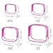 TSA Approved Toiletry Bag, 4 Pcs Clear Toiletries Bags Quart Size Travel Makeup Cosmetic Bag for Women Men, Carry on Airport Airline Compliant Bag (Rose Pink, Pack of 4)