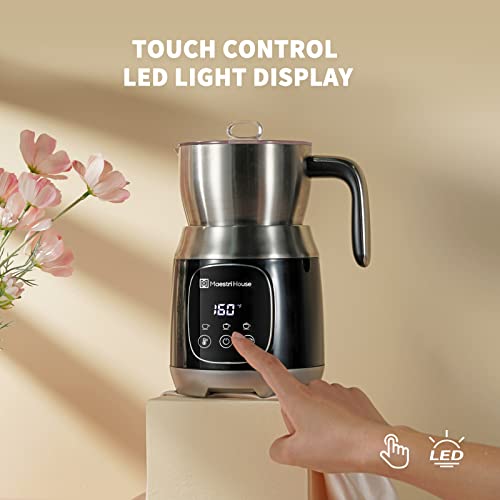 Maestri-House-Milk-Frother-21OZ-Variable-Temp-and-Froth-Thickness-Milk-Frother-and-Steamer-Smart-Touch-Control-Milk-Warmer-Dishwasher-Safe-Memory-Function-for-Latte-Cappuccino-Hot-Chocolate